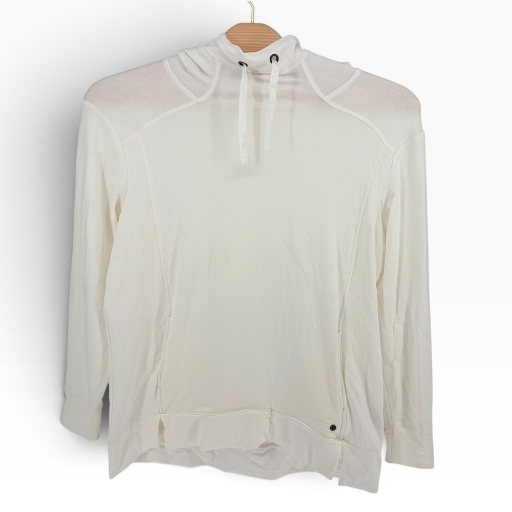 OGIO Hoodie 2XL Cream Cowl Neck Modal Blend Long Sleeve Pockets Thumbholes